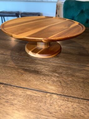 Better Homes And Gardens Two-Tone Wooden Cake Stand - Natural Brown